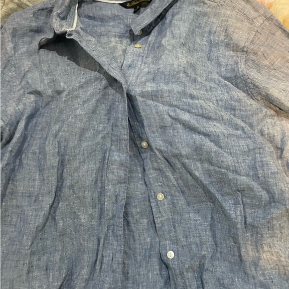 Brooks Brothers Women's Light Blue Button Down Shirt - Picture 2 of 3